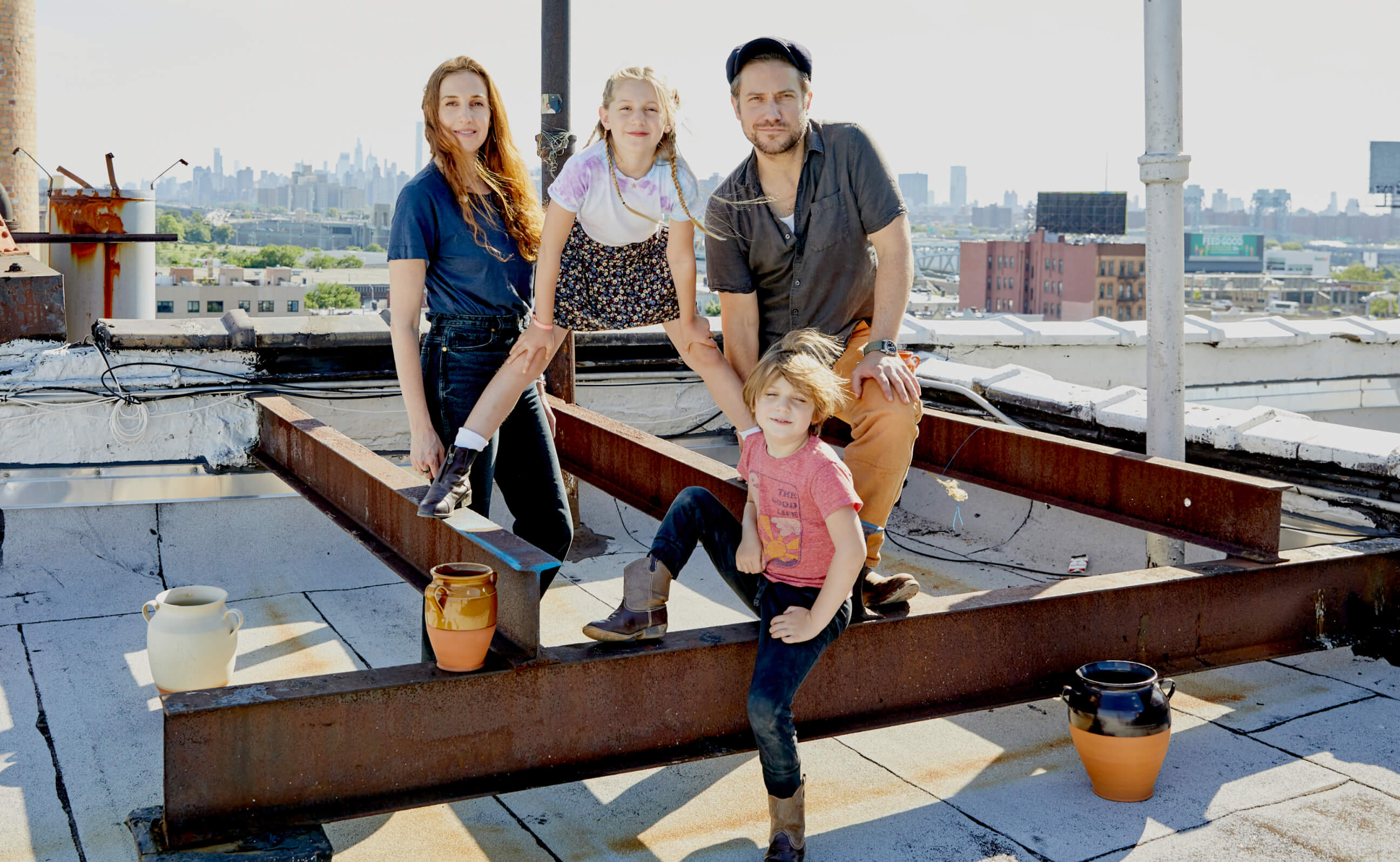 William Reardon and his family on rooftop
